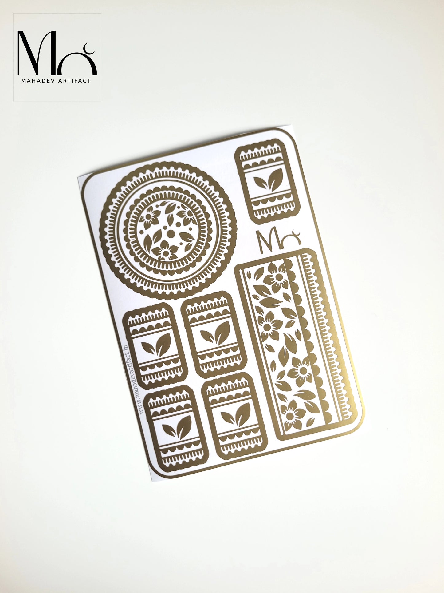 Floral Fill mandala Stencil | Single Hand | Single Use