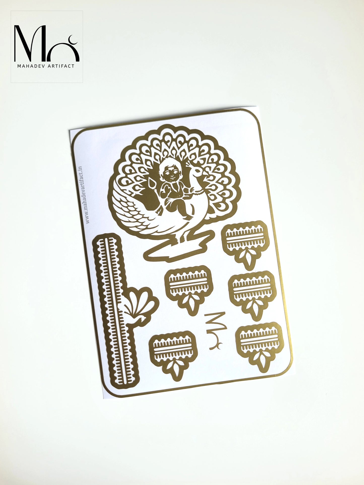 Vel Muruga on Mayil Stencil | Single Hand | Single Use