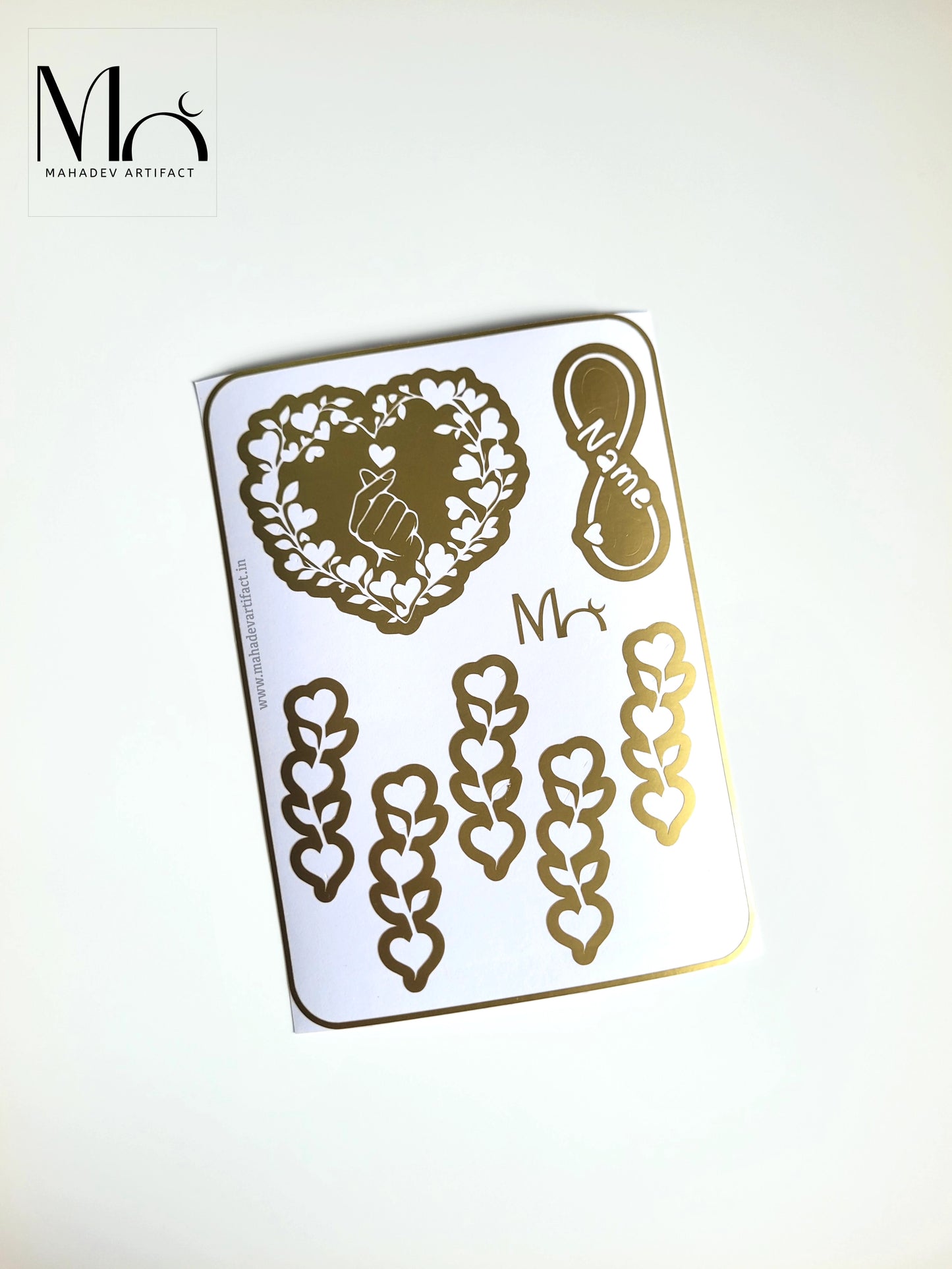 Love Whisper Heart Personalized Name Stencil | Single Hand | Single Use