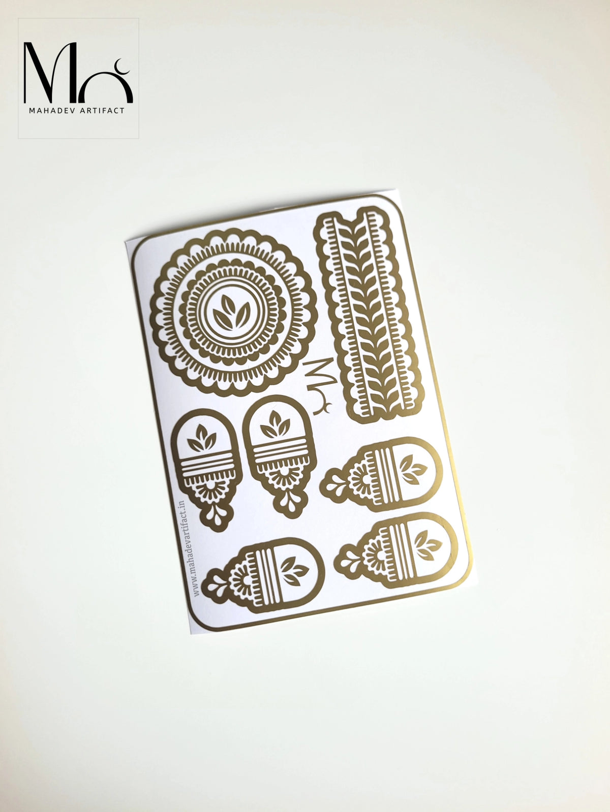 Leaf Mandala Bloom Stencil | Single Hand | Single Use