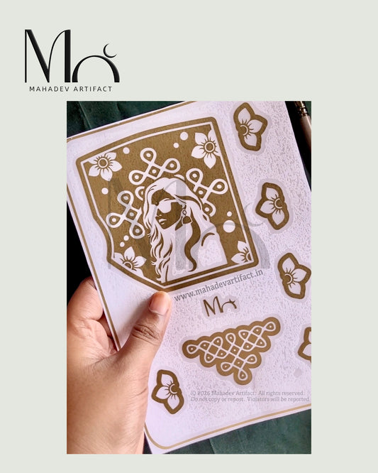 Mahadev Artifact – Fashionista Hand Stencil 🕶️ | Single hand | Single use