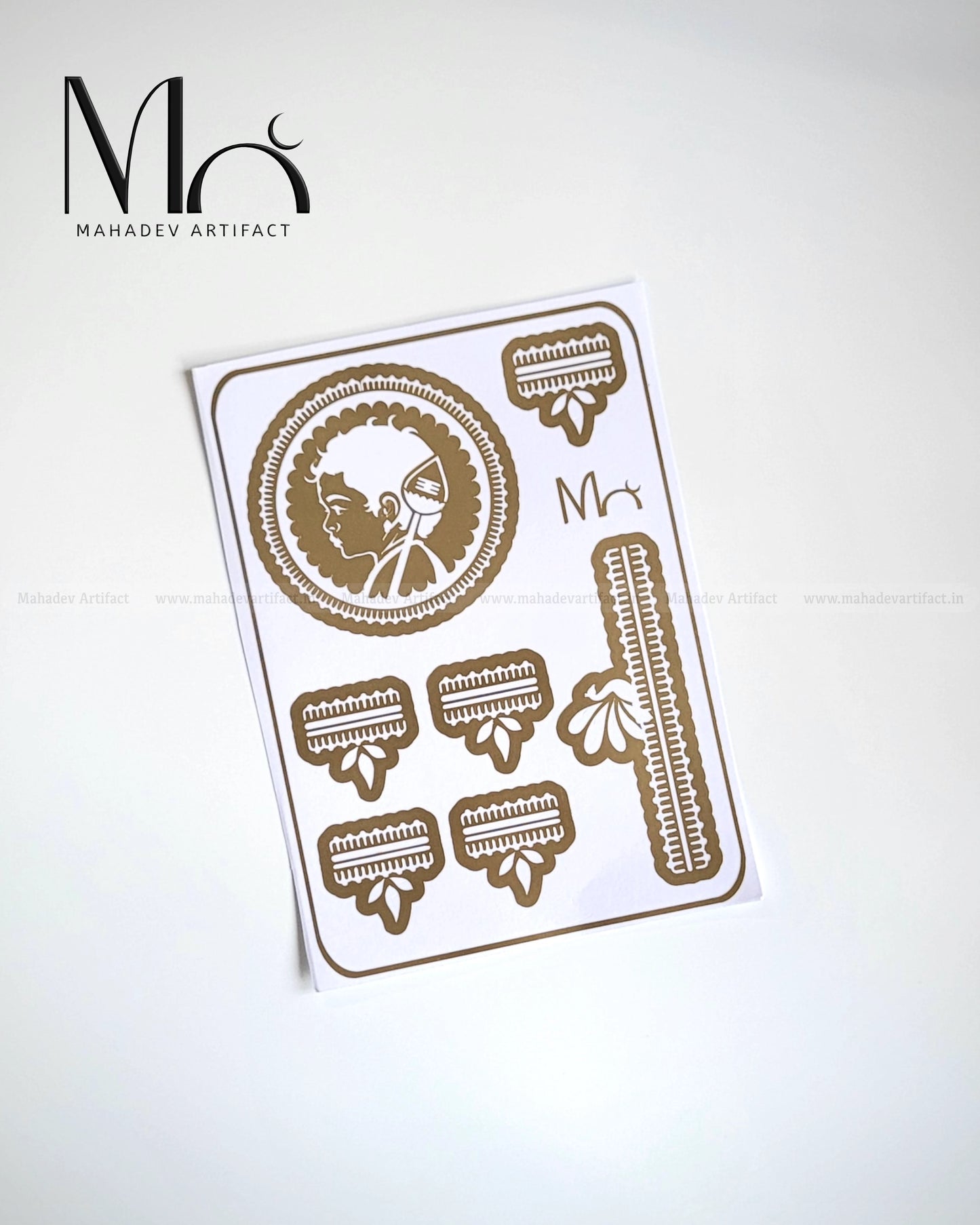 Mahadev Artifact – Murugar face stencil | Single Hand | Single Use