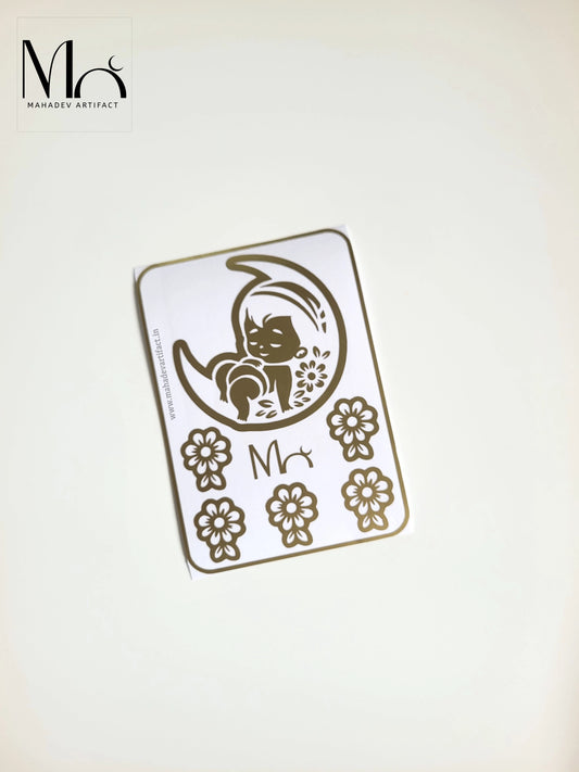 Baby moon Stencil | Single hand | Single Use
