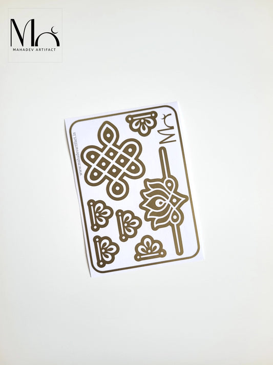 Minimal Kolam stencil | Single Hand | Single use