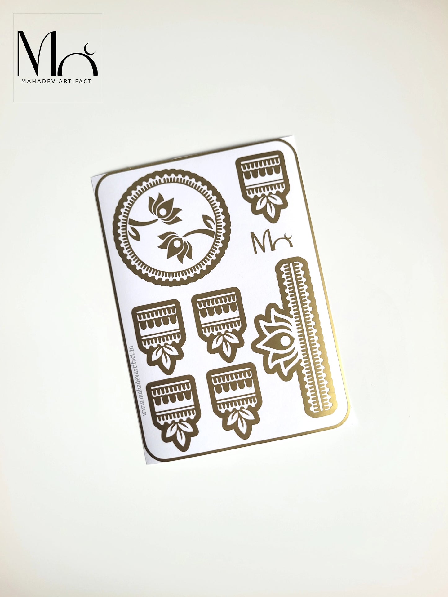 Dual Lotus Mandala Stencil | Single Hand | Single Use
