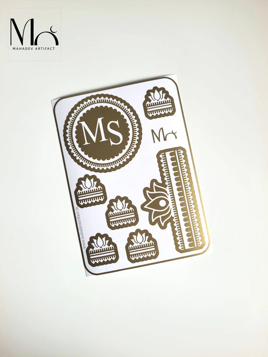 Name Initial Mandala Stencil | Single Hand | Single Use