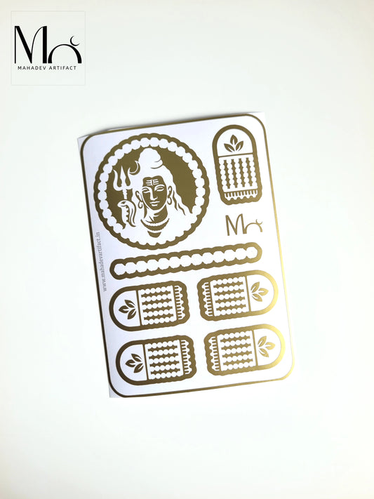 Lord Shiva Henna Stencil | Single Hand | Single Use