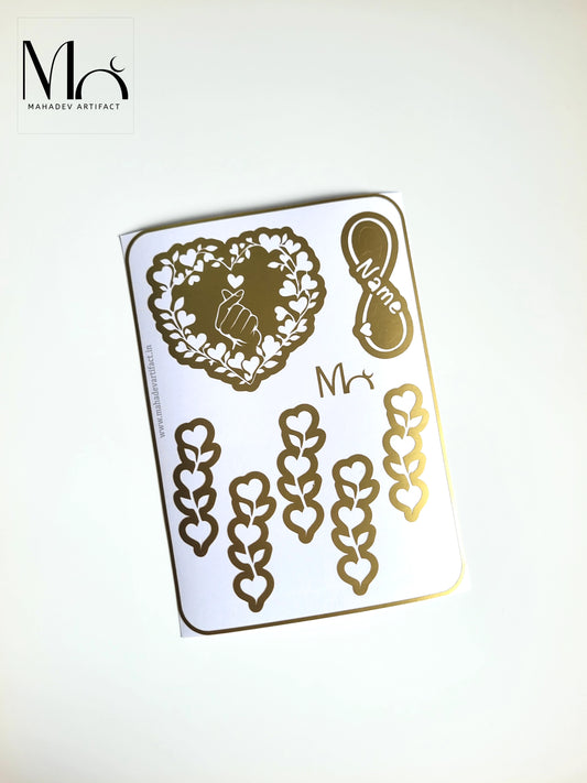 Love Whisper Heart Personalized Name Stencil | Single Hand | Single Use