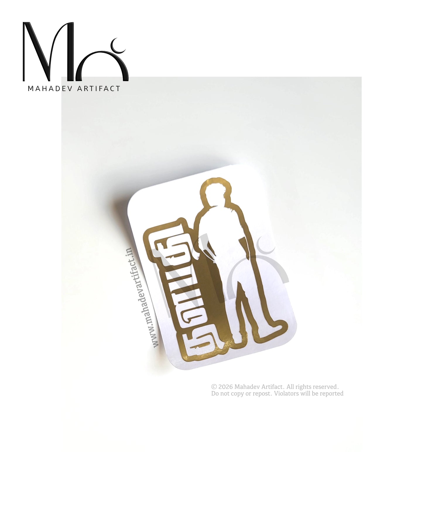 Thalapathy Standing pose Henna stencil | Single Hand | Single use