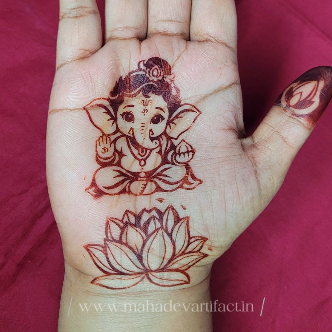 Ganesha Henna stencil