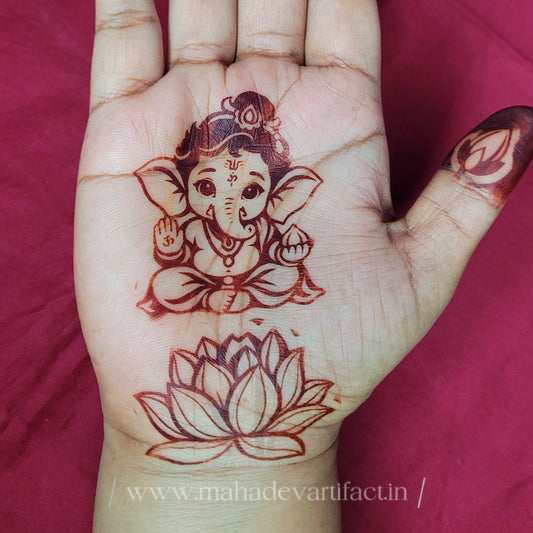 Ganesha Henna stencil